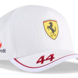 PUMA Scuderia Ferrari Lewis Hamilton #44 2025 Replica Driver Cap White OSFA